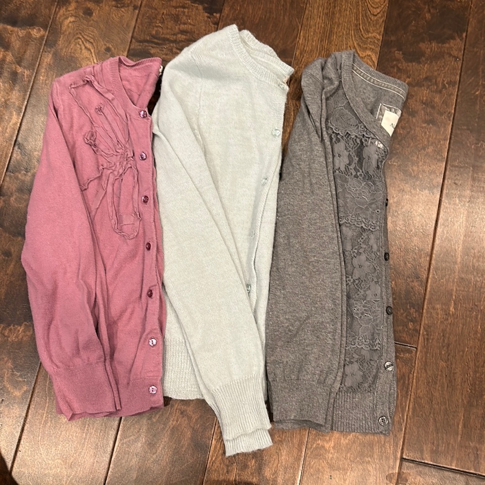 2 JCrew 1 Abercrombie cardigans bundle sz S